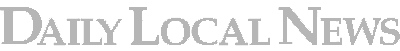 DAILY LOCAL NEWS written in large, light gray, uppercase serif letters on a white background.